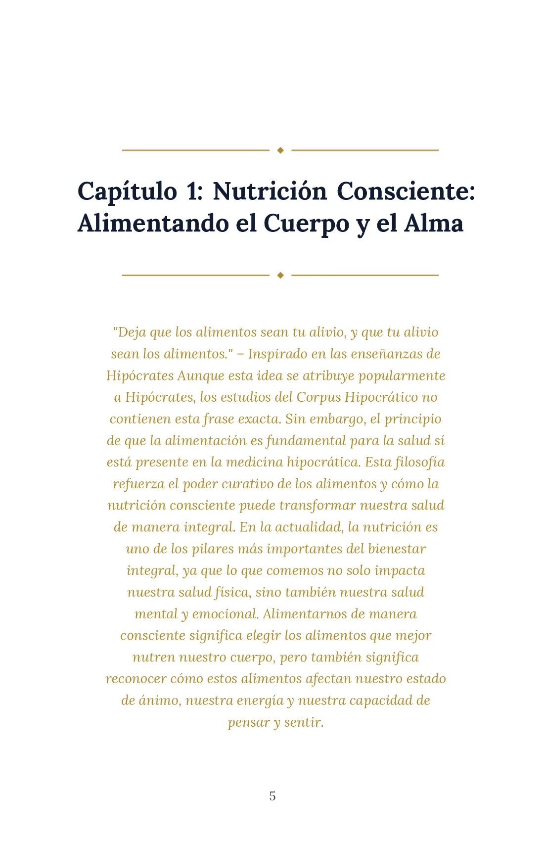 Página interior Cuerpo Mente y Alma - Bienestar integral INKORA
