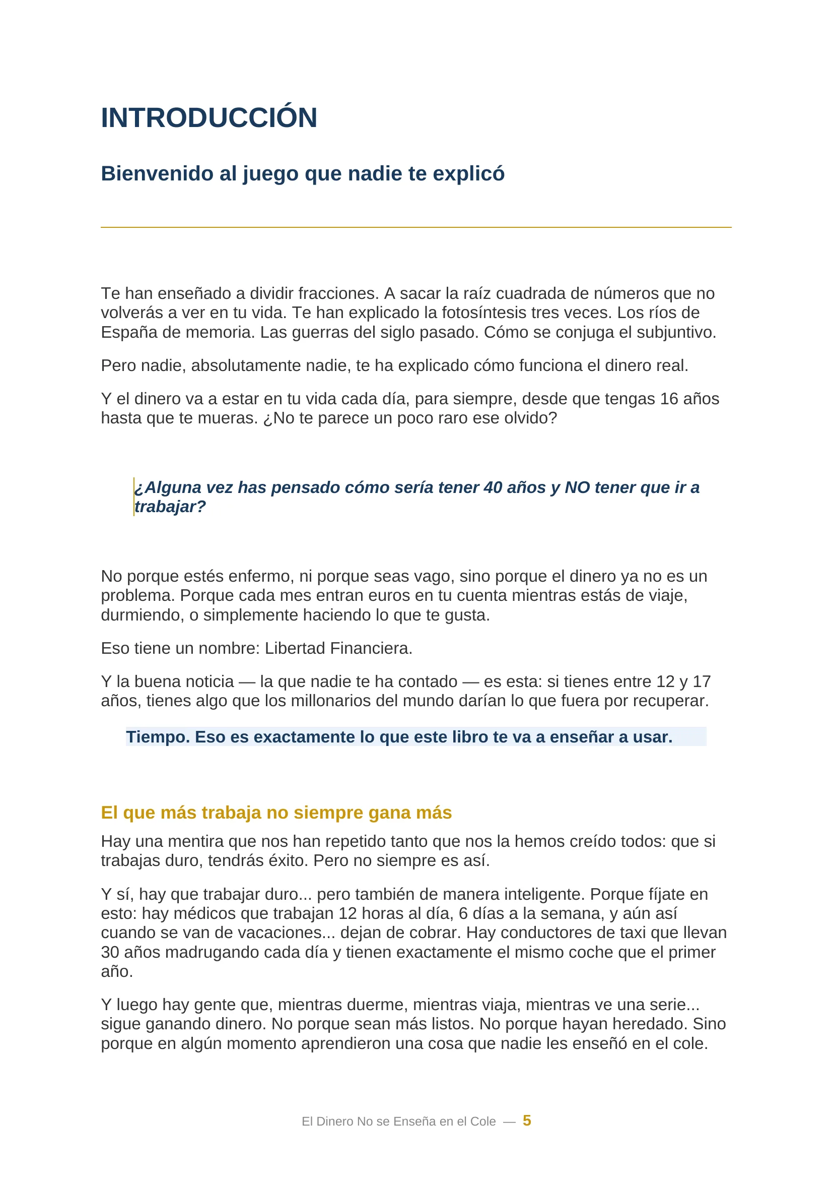 Página interior Finanzas para Niños - Introducción INKORA