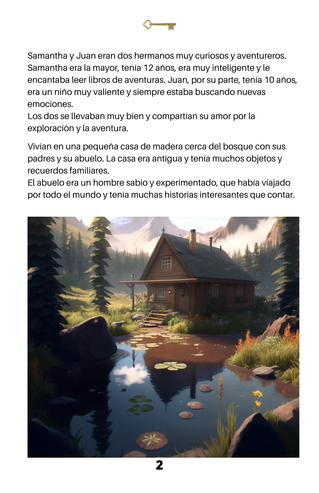 Página interior de La Llave Mágica - Libro de aventuras para niños